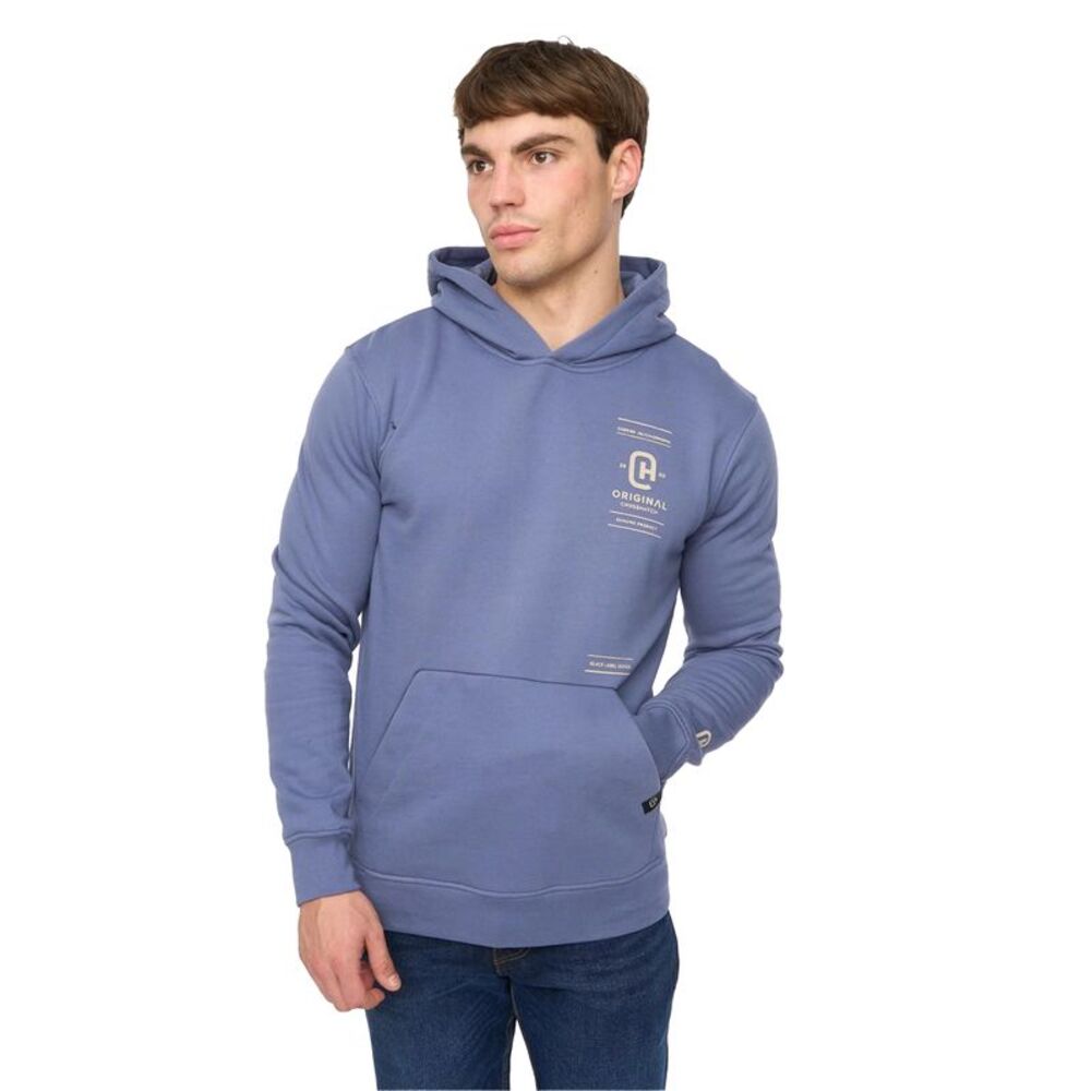 Crosshatch Mens Jamolat Hoodie / Denim Blue